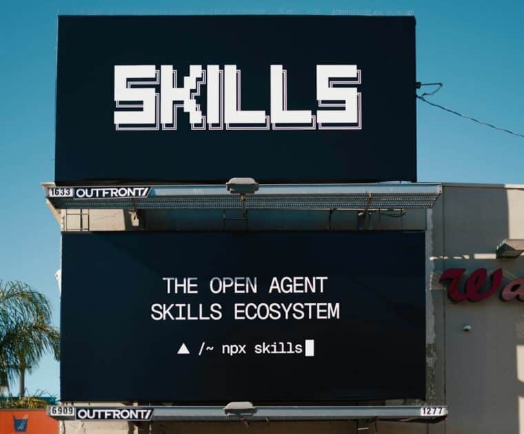 Billboard advertising "skills the open agent skills ecosystem"