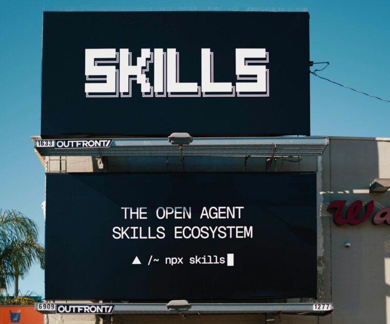 Billboard advertising "skills the open agent skills ecosystem"